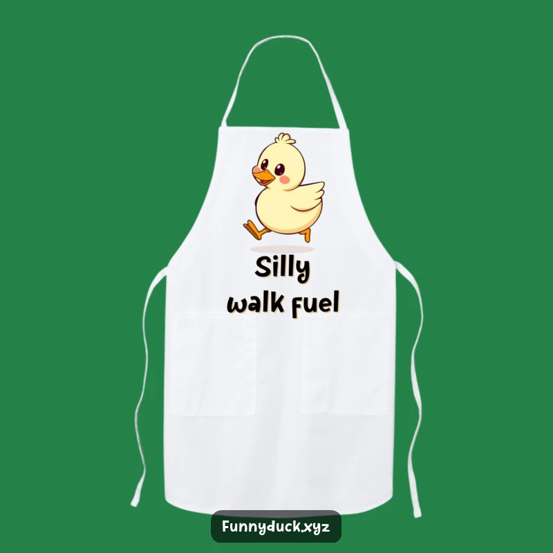 Funny Kawaii Duck Silly Walk Apron: Hilarious Kitchen Accessory and Perfect Gag Gift for Cooks