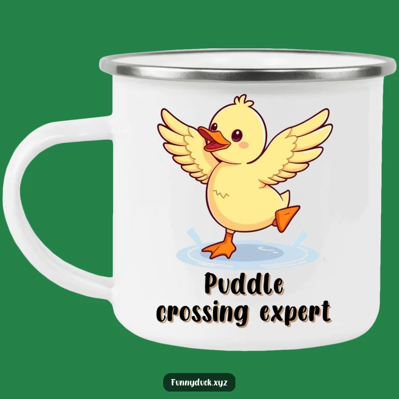 Funny Kawaii Duck Puddle Jump Camping Mug: Durable & Playful Outdoor Fun, Great Funny Gift