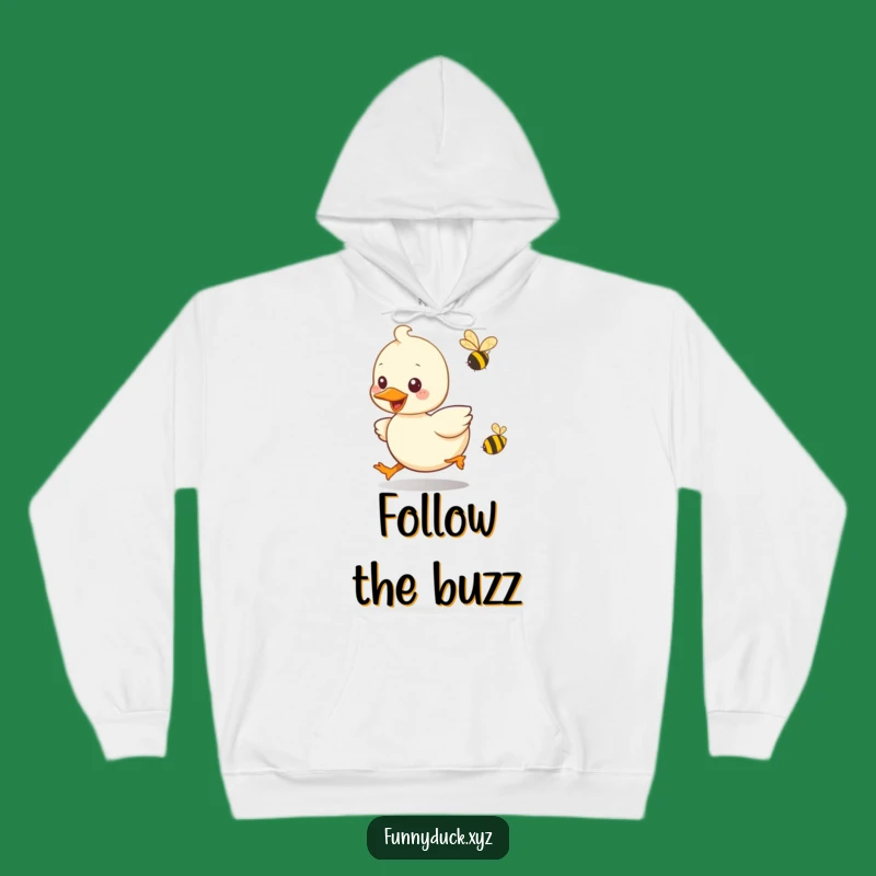 Funny Kawaii Duck Bee Chase Hoodie: Cozy Fun & Whimsical Design, Ultimate Funny Gift