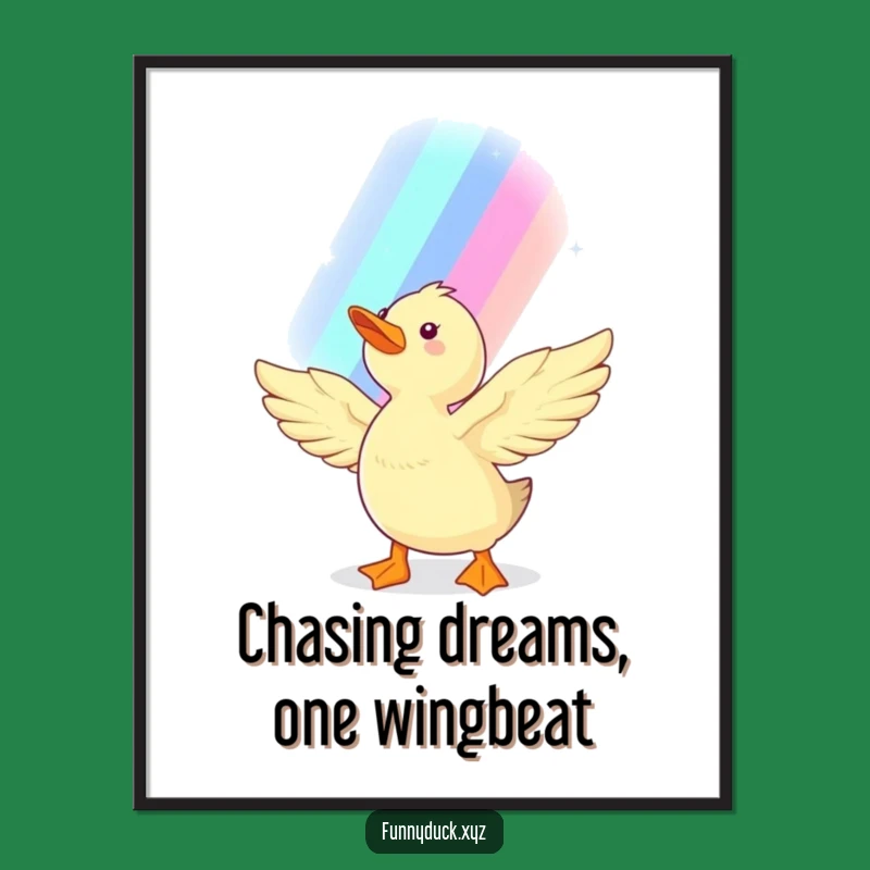 Free Printable Rainbow Duck Wall Art: Whimsical Dreamer Decor!