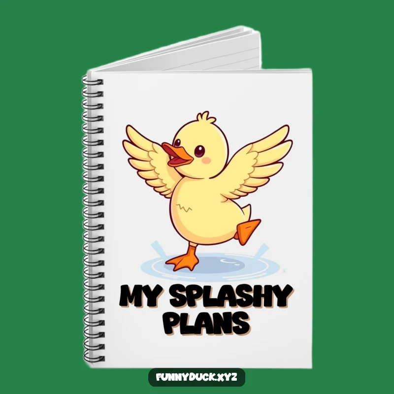 Funny Kawaii Duck Puddle Jump Notebook: Jot Down Ideas with Joy, Perfect Funny Gift
