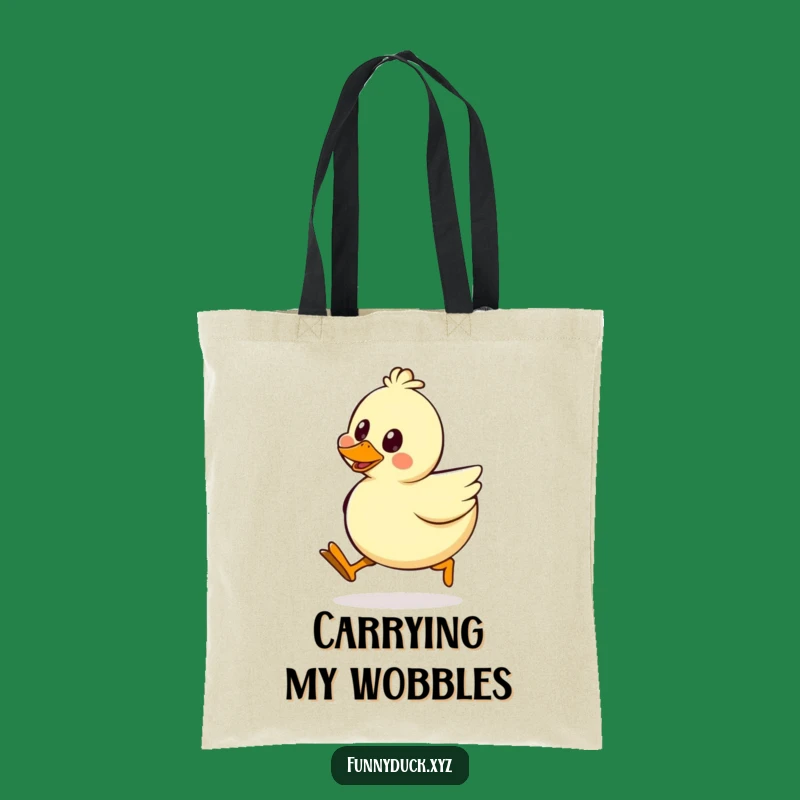 Funny Kawaii Duck Silly Walk Tote Bag: Hilarious Duck Accessory, Eco-Friendly and Perfect Gag Gift